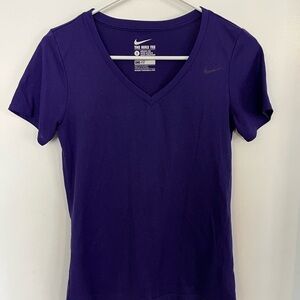 Nike Fitted Purple Short Sleeve Tee